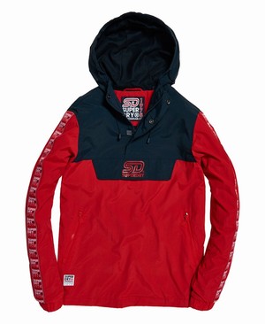 Superdry 90's Colour Block Overhead Női Kabát Piros | SJFPT0785